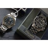 gents boxed Tissot PR 516 watch with papers plus a boxed Pulsar quartz Divers watch