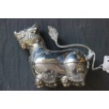 Silver (tested) Box in the form of a Oriental Dragon