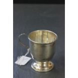 A silver christening cup, Birmingham 1921