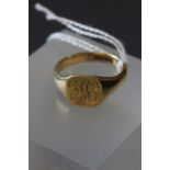 Gents 18ct gold signet ring