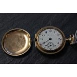 Gold plated Hunter fob pocket watch