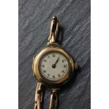 Ladies 9ct gold 15 Jewel Rolex wrist watch
