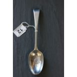 A George lll silver table spoon, London 1781