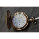 Gold plated Elgin Hunter fob pocket watch