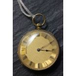18ct gold loge Swiss pocket watch