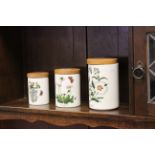 Three Portmeirion storage jars