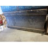 Victorian pine tool chest containing quantity of vintage tools
