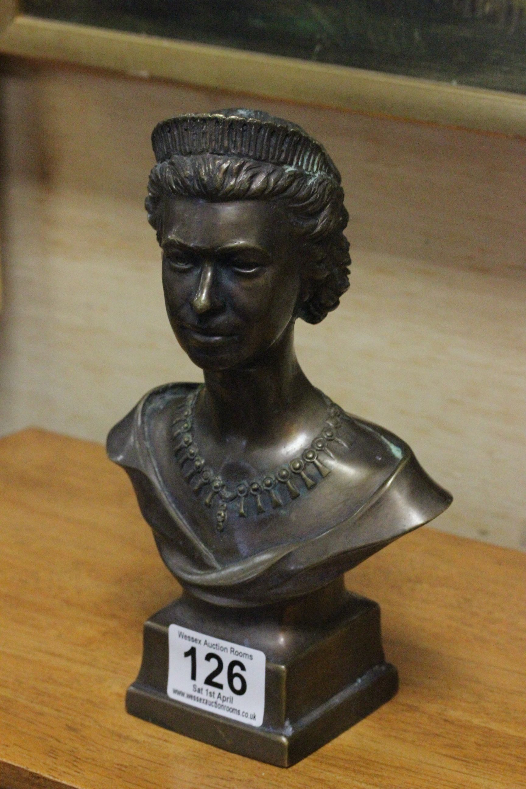 Bronze Bust of The Queen