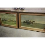 Two Alfred Munnings Horse Racing Prints ' Before the start, Newmarket ' and ' October Meeting ' ,