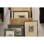 Quantity of Prints, Etchings, etc including Henry G Walker