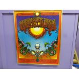 Framed ltd edn Rick Griffin Grateful Dead print 1976 European Limited Edition NO 0180 distributed by