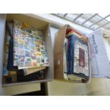 Stamp collection to including 3 stockbooks. quantity of mint & used world stamps, loose KW of world,