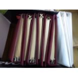 Collection of 9 stamp albums to include Jersey, Guernsey, Isle of Man, Alderney with mint and used