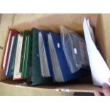 Nine stockbooks, one stamp album, envelopes Norway mint stamp all albums world used & mint plus