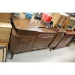 Retro Walnut Veneer ' Beautility ' Cocktail Cabinet