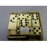 Box of vintage ebony & bone dominoes