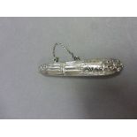 Large Silver Needle Case with embossed decoration
