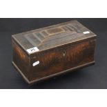 Oak Tea Caddy with interior