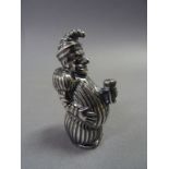 Silver Plated Vesta Case in the form of Mr Punch