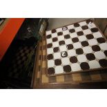 Seven various chess boards