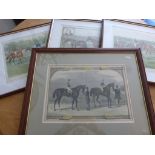 Framed and Glazed Coloured Horse Racing Book Plate depicting Winners of The Derby and The Oaks