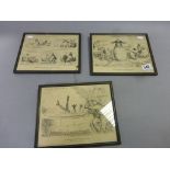 Three framed and glazed prints relating to slavery