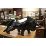 Polished Black Stone Bull