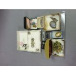 Box of Costume Jewellery includes some Silver and Rolled Gold