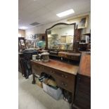 Edwardian Mahogany Inlaid Dressing Table