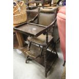 Early 20th century Wooden Child's High Chair