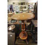 19th century Circular Candle Table on Pedestal Base