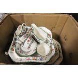 Quantity of Copeland Spode ' Chinese Rose ' Tea and Dinnerware including Meat Plates, Plates, Two