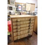 Formica Covered Six Drawer Collector Chest