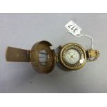 Brass Compass stamped T G Co Ltd, London Crows Foot mark 1940 MK111
