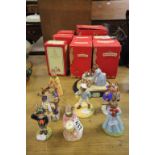 Eight Boxed Royal Doulton Bunnykins Figures - Love Heart, Birthday Girl, Be Prepared, Winter