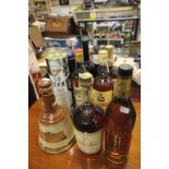 Three Bottles of Whiskey, 75cl ( Teachers, Grants', White Horse ) plus Wade Bells Whiskey Decanter