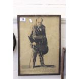 A framed print of Sir Winston Churchill
