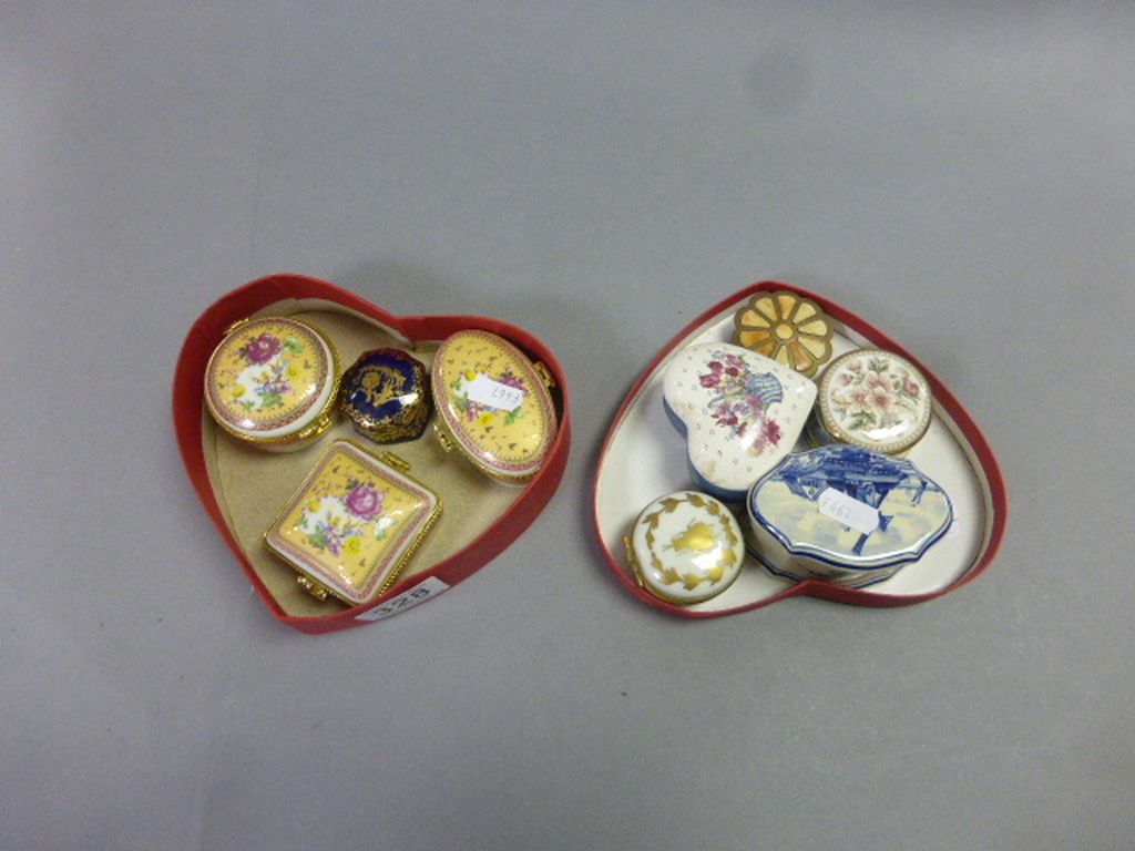 Nine trinket boxes to include Limoges