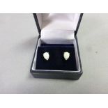 Pair of Silver and Opal Stud Earrings