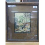 Framed City View Print of an Old Flower Market