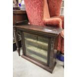 Late 19th / Early 20th century Stained Pine Hanging Display Cabinet with single glazed door