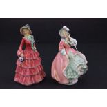 A Royal Doulton figure "Spring Morning", along with Royal Doulton figure of a lady