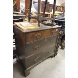 18th century Oak Chest of Three Long Drawers