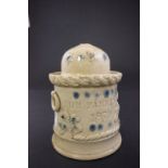 19th century Stoneware Tobacco Jar inscribed Tom Parkinson 1873
