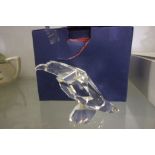 A Swarovski crystal model of an eagle, boxed