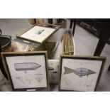 A collection of aircraft prints