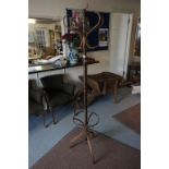 A mahogany coat stand