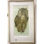 Framed & glazed Ltd edition print "Bubo Indian Eagle Owl 7/20