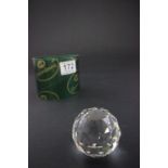 Swarovski round crystal paperweight 2 inches 7404-050-095