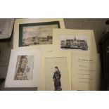 A small collection of prints including Venice and others